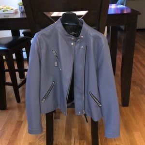 Periwinkle Coach leather jacket